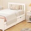 Image 2: HomCom Storage Bed with Two Drawers in Durable Pine Wood Design