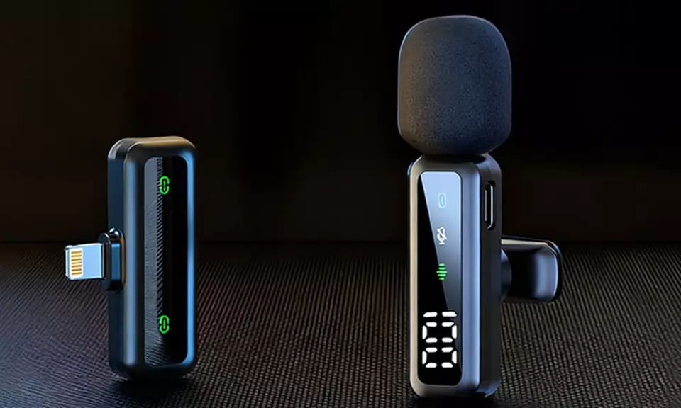 Two-Pack Wireless Clip-On Lavalier Microphone System, High Sensitivity