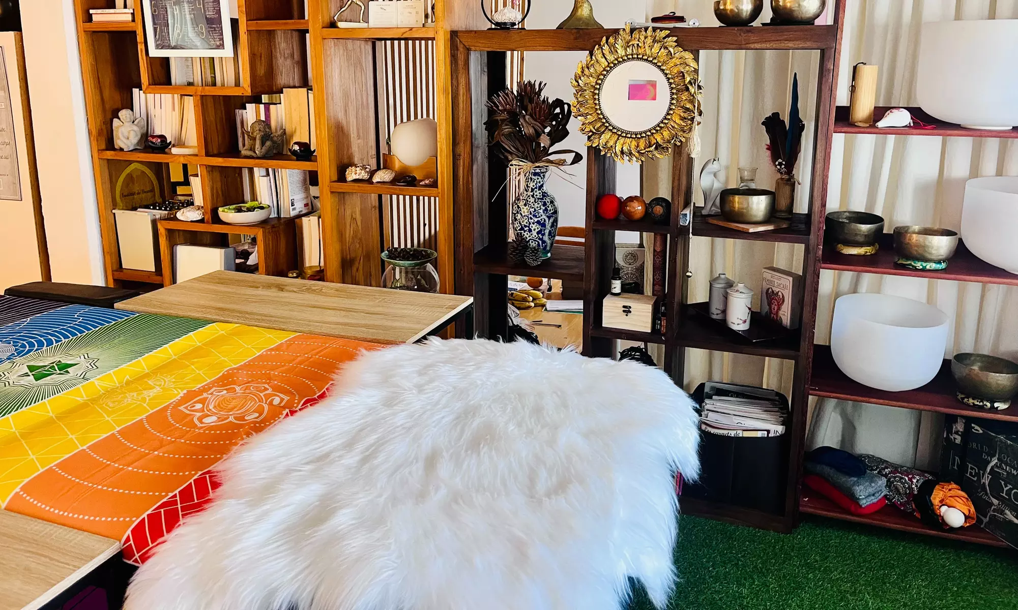 Bain sonore aux bols de cristal et gong