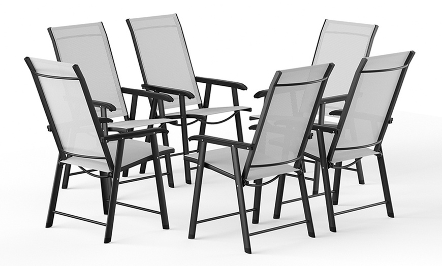 Image 2: Set of Two, Four or Six Foldable Fabric Chair