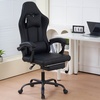 Image 10: Silla gaming ergonómica negra con función de masaje