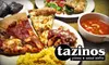 $7 for $15 Worth of Self-Serve Italian Fare and Drinks at Tazinos 