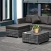 Image 13: Outsunny Rattan-Effect Sofa Set, with a Coffee Table