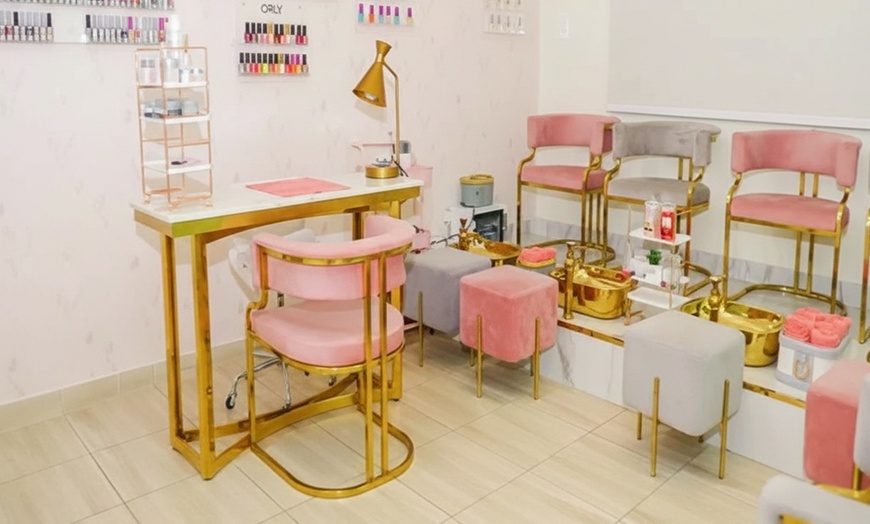 Image 5: Classic or Gelish Manicure & Pedicure with Blow-Dry Packages