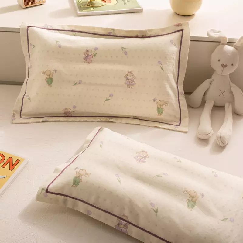 Breathable Pure Cotton Kids Pillowcase Pair