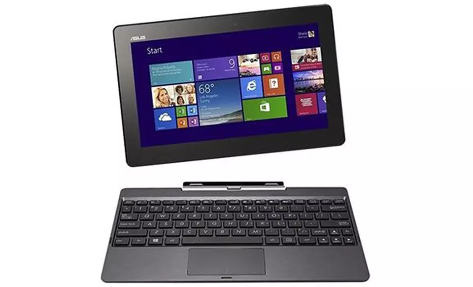 ASUS 32GB SSD 10.1" Touchscreen Laptop Transformer Hybrid + Windows 8.1 OS & Keyboard Dock (Manufacturer Refurbished)  - Primary Image