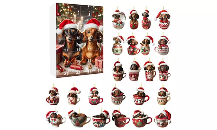 Dachshund Pendant Countdown Calendar