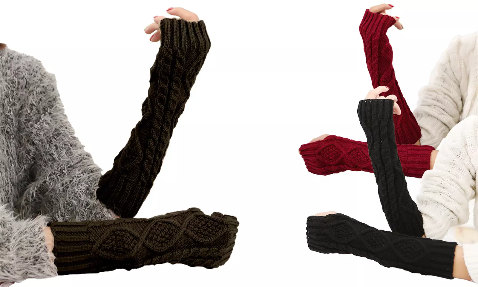 Up to Four Pairs of Soft and Stretchy Arm Warmers