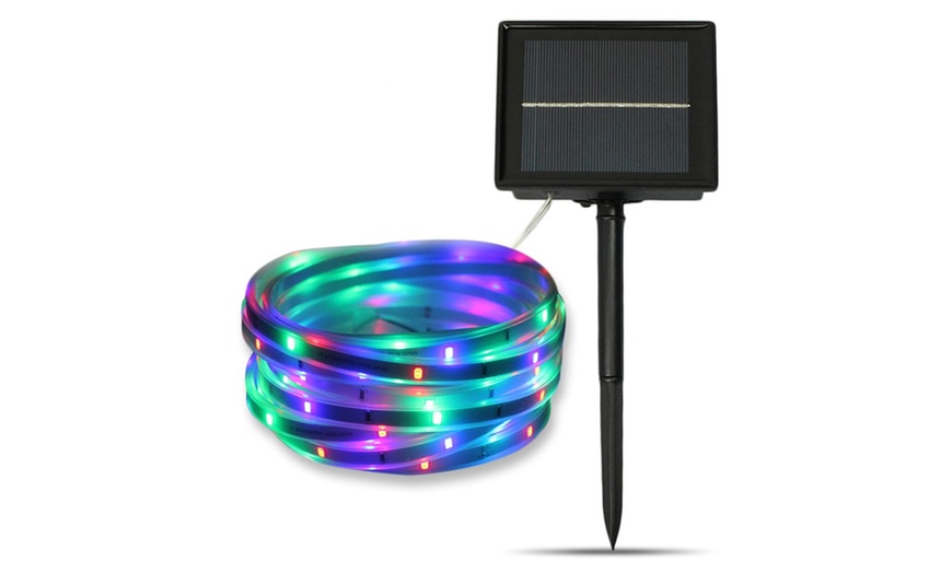 Image 8: Outdoor LED Solar Strip Light Set