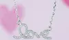 9.99 Women's Silver Plated Love NecklaceWith Crystals From Swarovski