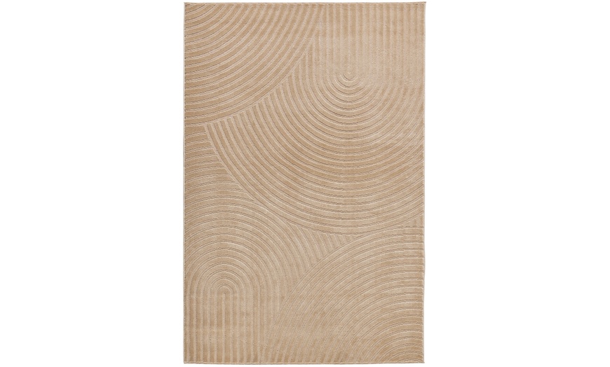 Image 29: Tapis poils ras à motif géométrique aux tons beige de Nazar Rugs