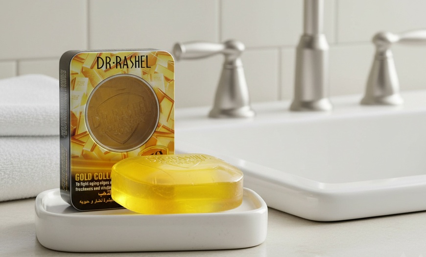 Image 1: Two or Three Dr Rashel Gold Bio Collagen Soap Bars