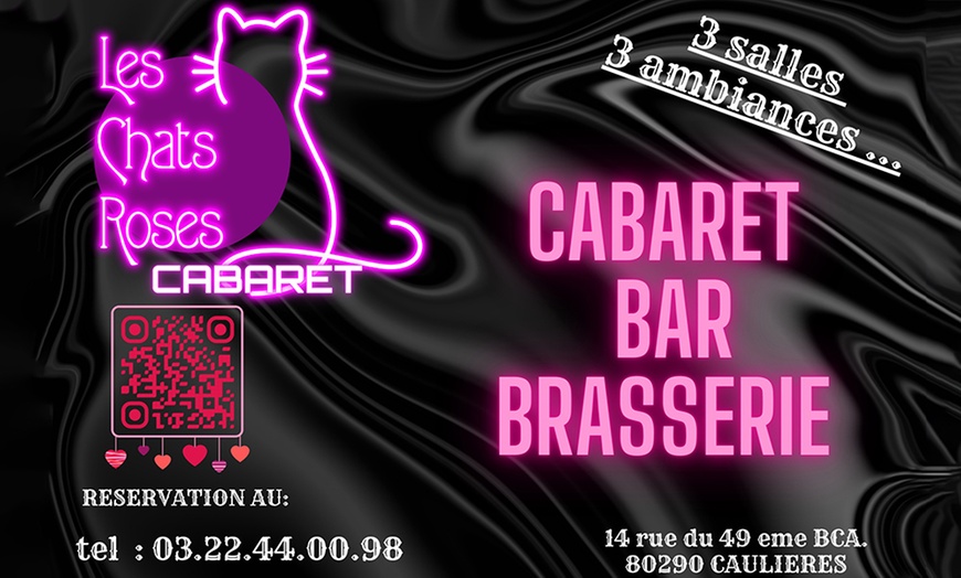 Image 3: Pause gourmande au cabaret transformiste les Chats Roses