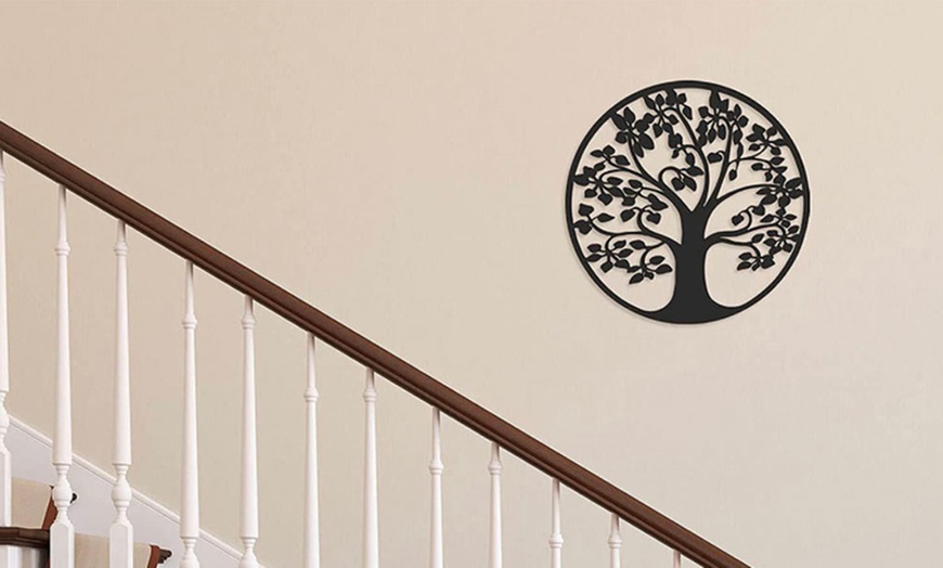 Image 2: Metal Tree of Life Hanging Wall Decoration