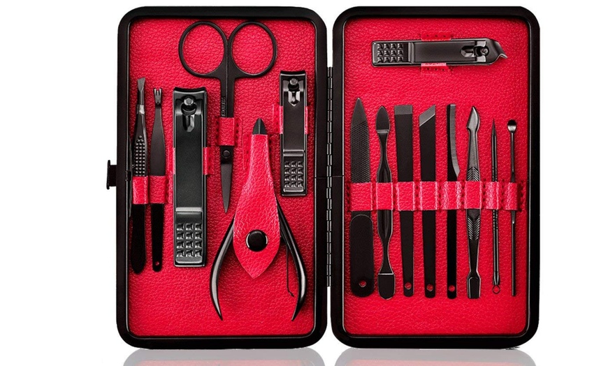 Image 4: 15-Piece Men's Grooming Tools Kit