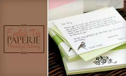 $10 for $20 Worth of Custom Stationery and Paper Goods from English Tea Paperie - Primary Image