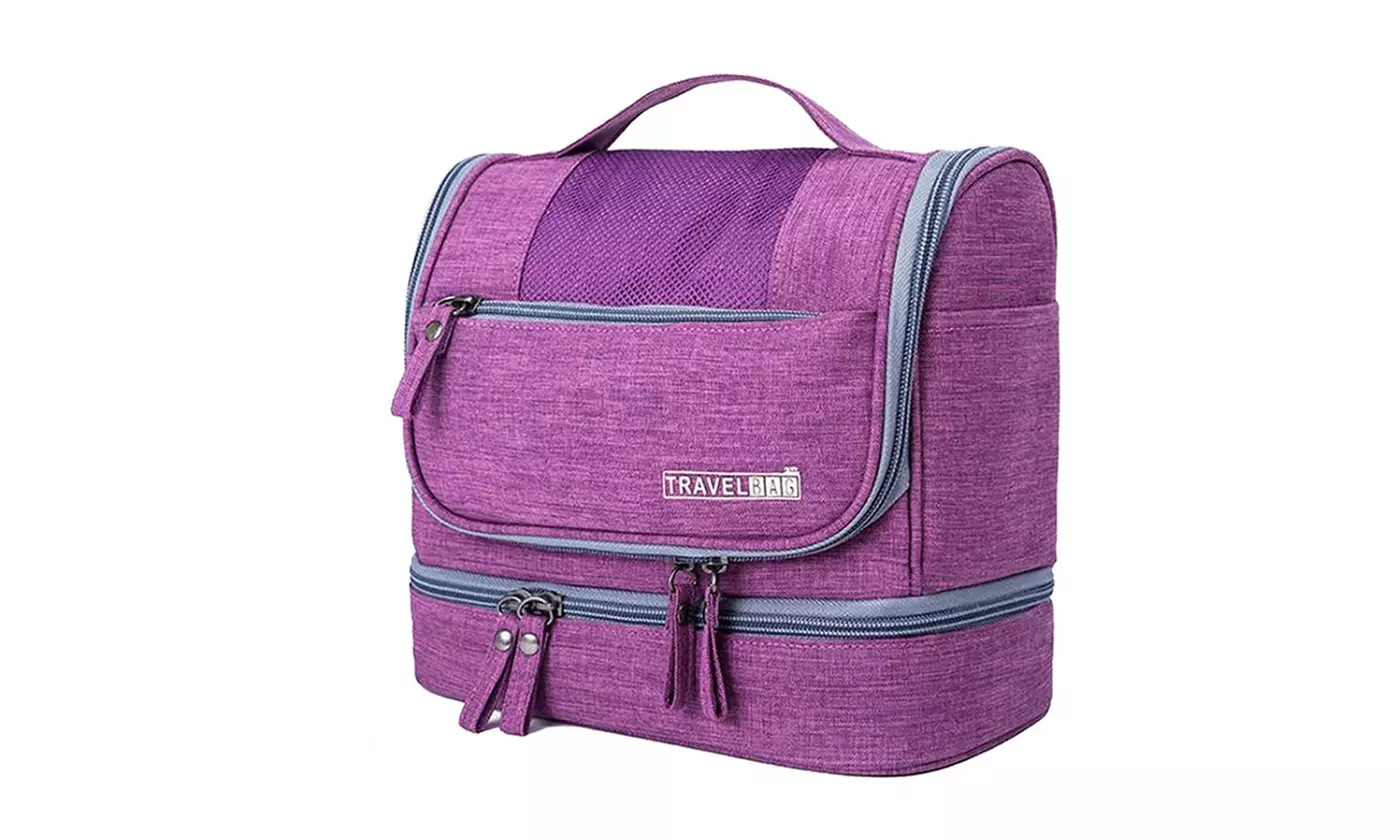 Large Hanging Toiletry Bag Travel Makeup Bag Organizer Dry Wet Separation