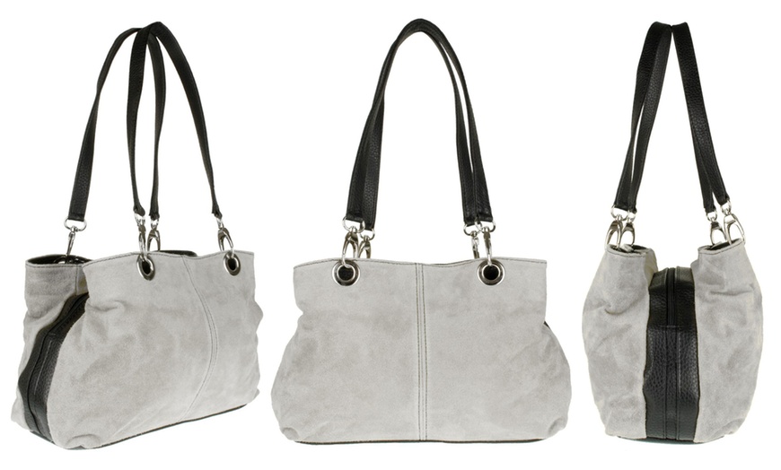 Image 19: Nubuck Suede Handbag