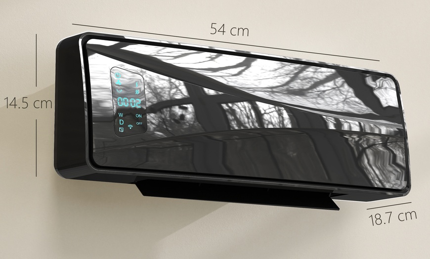 Image 10: HOMCOM 2000W Wall-Mounted Electric Heater