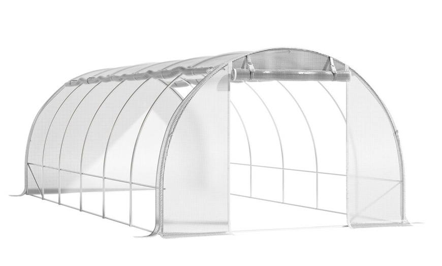 Image 15: Outdoor Walk-in Tunnel Steel Greenhouse with PE Cover