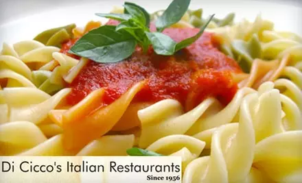 $10 for $20 Worth of Fresh Italian Cuisine and Drinks at Di Cicco's Italian Restaurant. Choose from Five Locations. - Primary Image