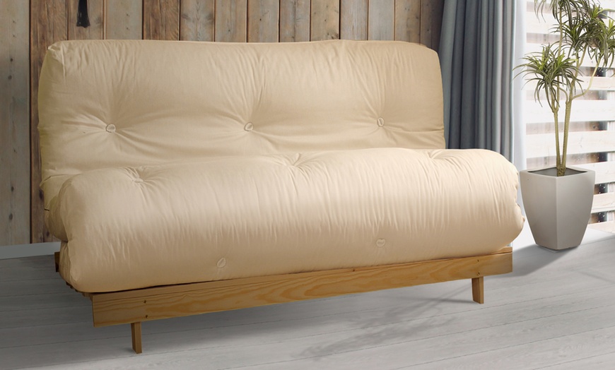 Image 1: Futon Frame and Mattress