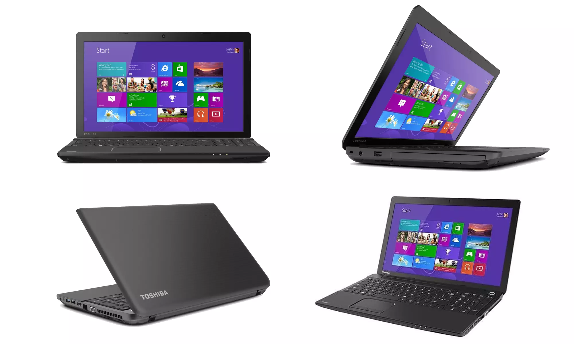 Toshiba Satellite 15.6" HD Laptop with Intel Celeron Processor, 2GB RAM, & 500GB Hard Drive (Manufacturer Refurbished) - Primary Image