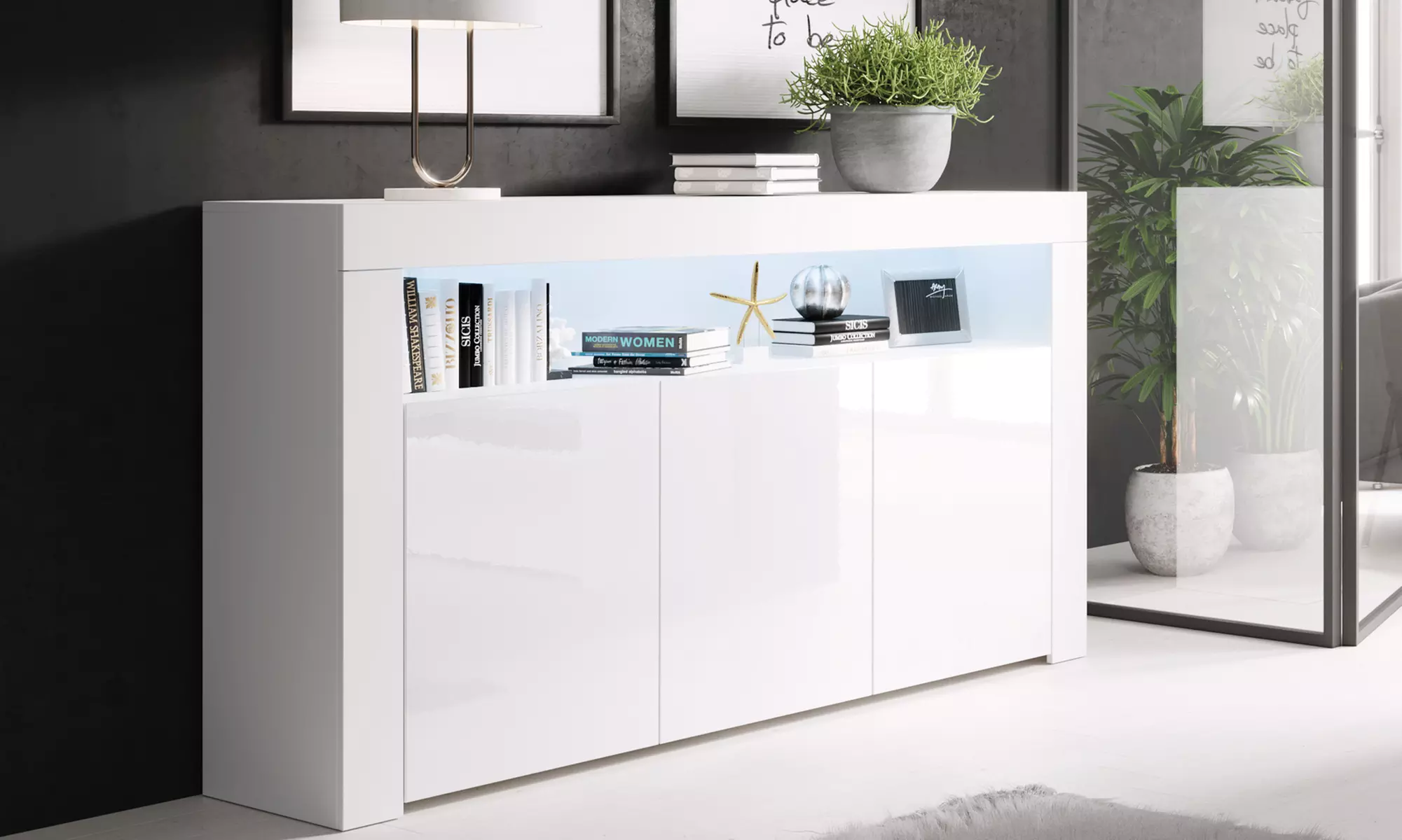 Buffet "Aker" avec lumières LED intégrées