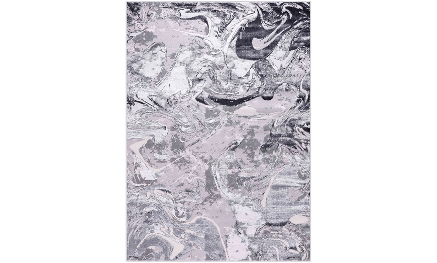 Image 43: Modern Abstract Emperor Contemporary Thick Rug