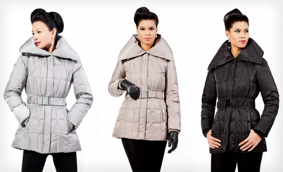 $58 for Kenneth Cole Women’s Down-Fill Satin Jacket ($245 List Price). 15 Options Available. Free Shipping and Returns. - Primary Image