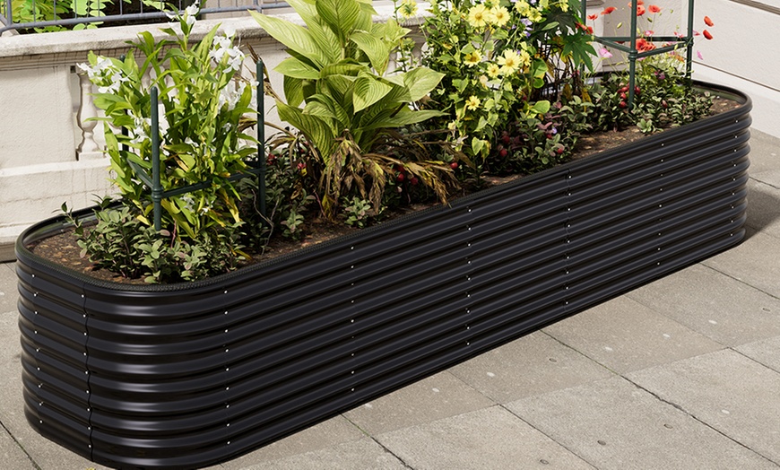 Image 5: Open-Bottom Galvanised Steel Raised Garden Bed