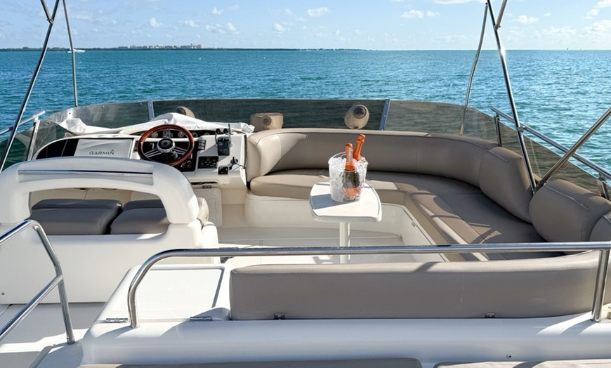Image 2: Private Luxury Yacht 60 ft + Up to 13 People from Miami River!