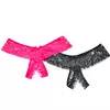 Black and Hot Pink Thong