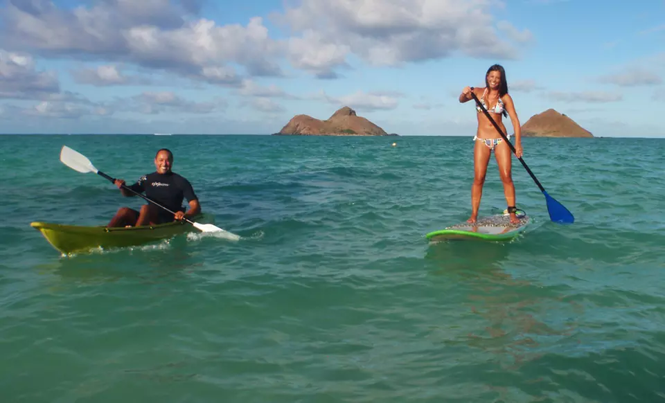Full-Day Single Kayak or Standup-Paddleboard Rental for One or Two from Hawaiian WaterSports (Up to 56% Off)  - Primary Image