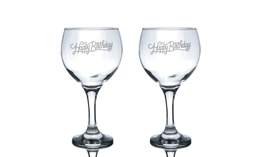 Image 7: Gin Glasses with Quotes
