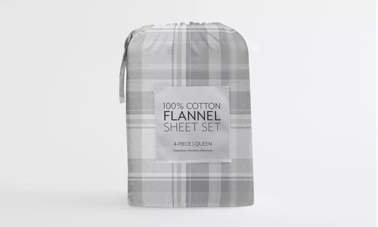 Home Collection Premium 4 Piece Ultra Soft Flannel Bed Sheet Set