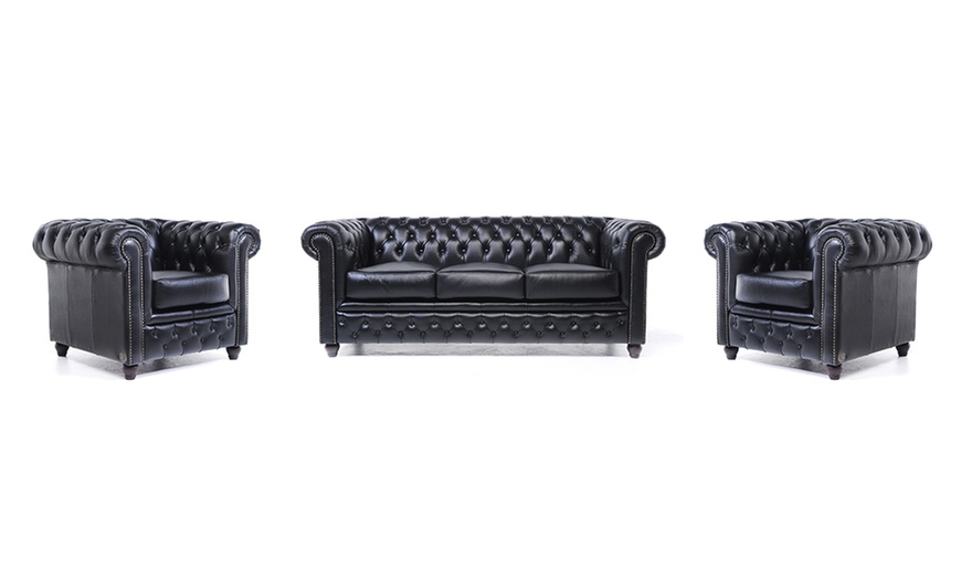 Image 57: Sofas Chesterfield en cuir authentiques 