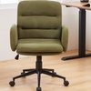 Image 2: Upholstered Swivel Office Chair