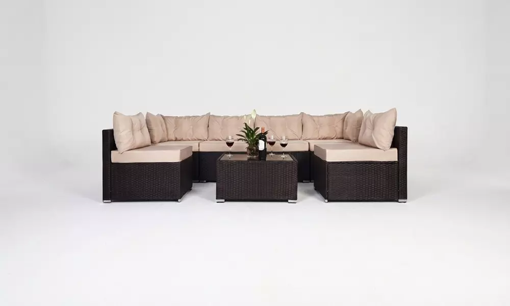 Salon de jardin modulable "Elise" en résine tressée de Kocoon