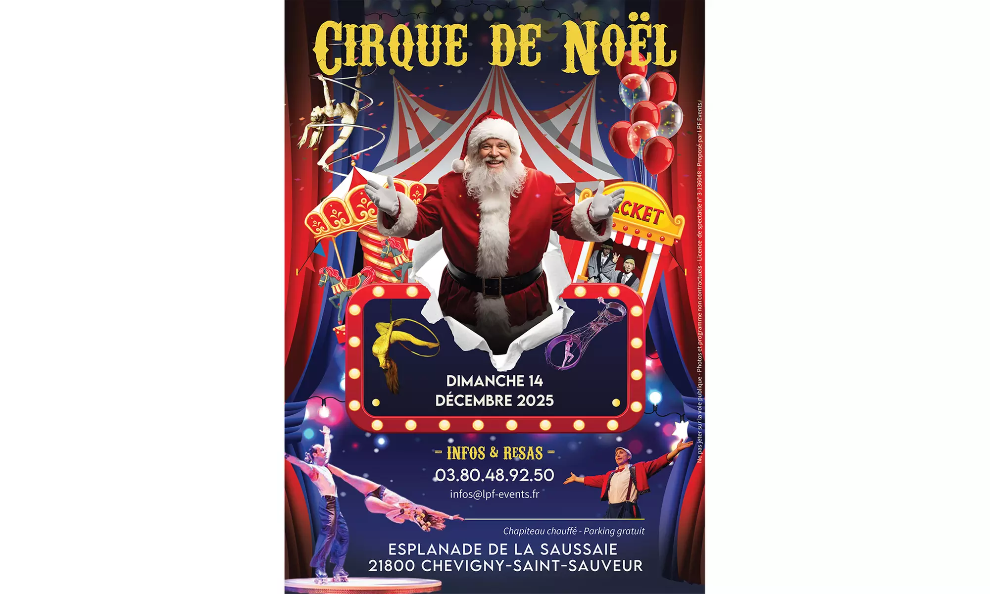 "Le Grand Cirque de Noël de Dijon" en catégorie or ou normale, le 14 décembre 2025 à 14h (jusqu'à 40% de remise) - Primary Image