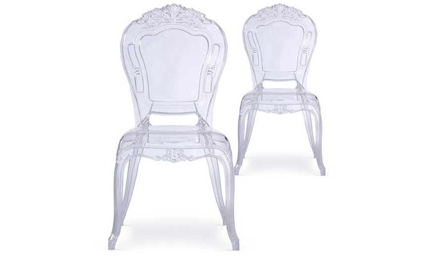 Image 2: Lot de 2 chaises Crown en plexiglas