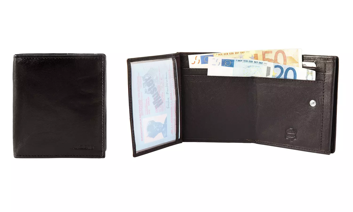 1x, 2x, oder 3x Herren- oder Unisex-Geldbörse aus Leder