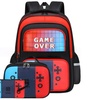 Image 2: 3-Piece Gamer School Backpack Set; Water-Resistant and Spacious Design