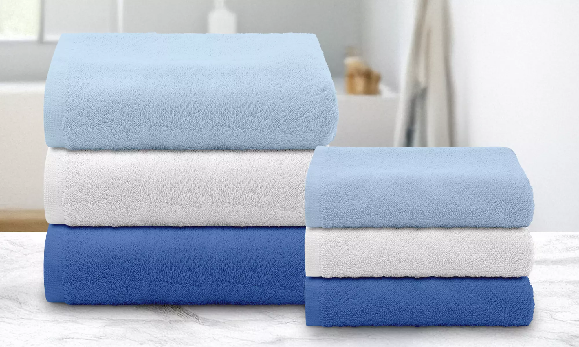 6 piezas toallas de baño de algodón de 450 gramos