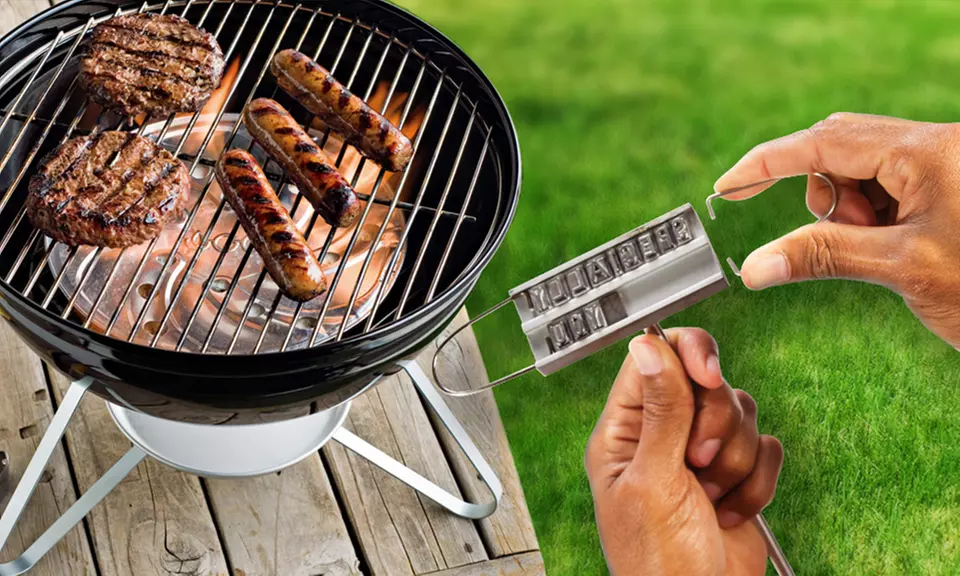 BBQ Customizable Branding Iron with Removable Letters - Second Medium