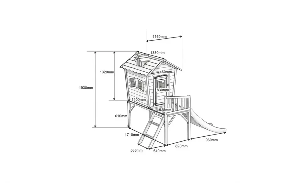 Maisonnette sur pilotis "Pino" de Home Deluxe