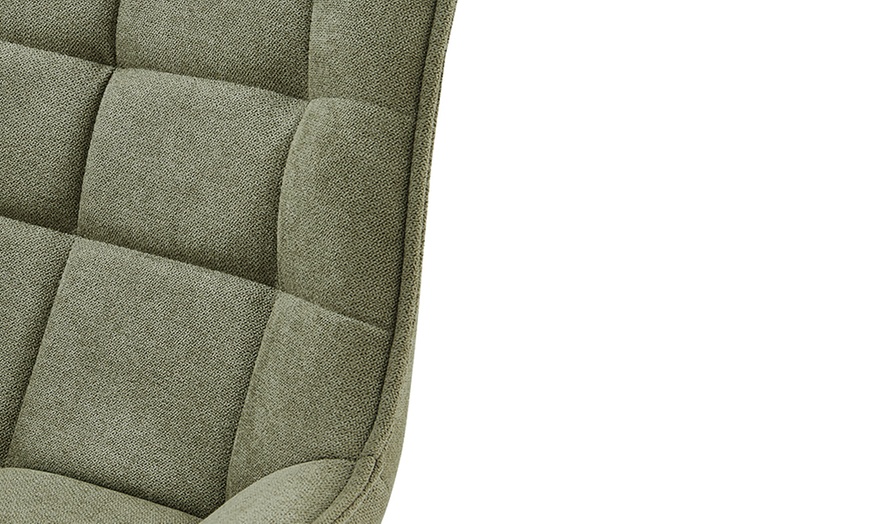 Image 7: Juego de 2 taburetes acolchados a cuadros, modelo Cliff, de Doosense