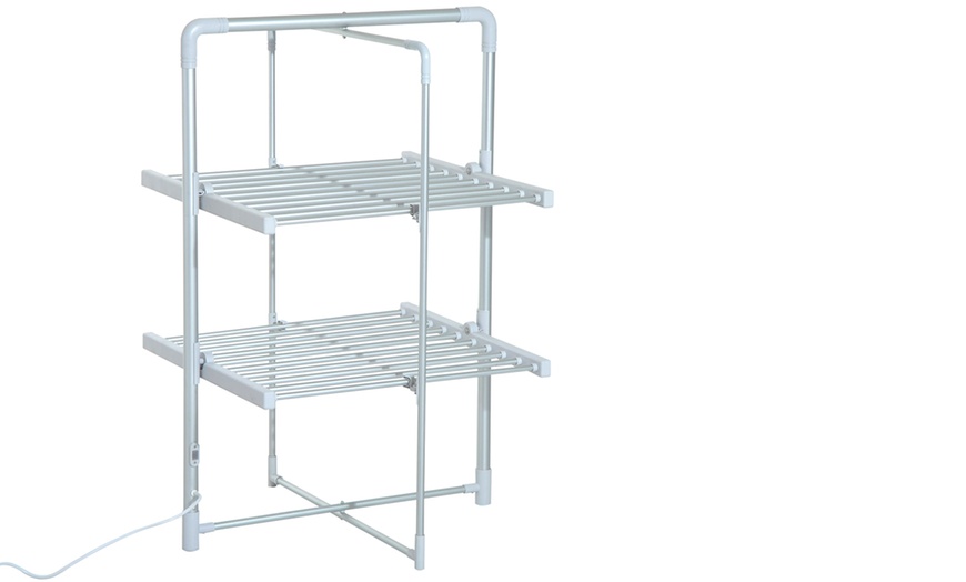 Image 8: Heated Two-Tier Clothes Airer