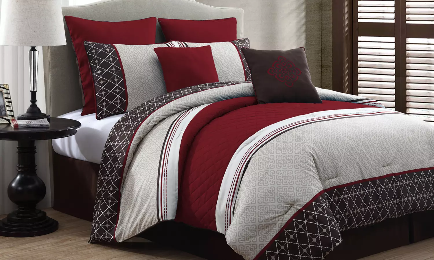 Phyllis Embossed 8-Piece Comforter Set - Primary Image