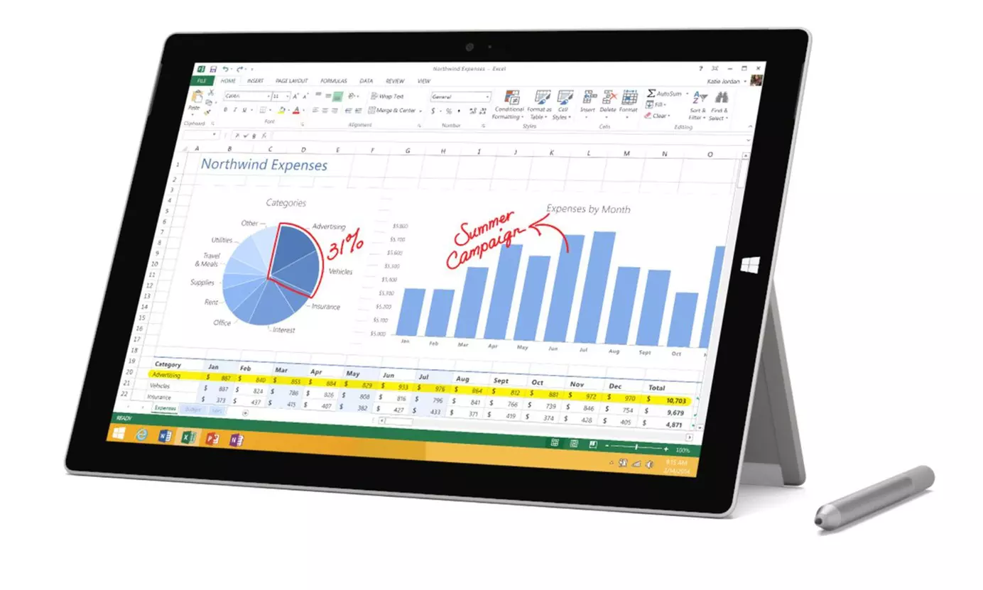 Microsoft Surface Pro 3 64GB 12" Tablet (Manufacturer Refurbished) - Primary Image